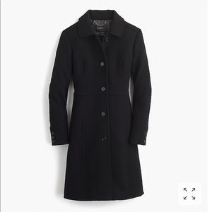 Jcrew Italian double cloth wool lady day coat navy